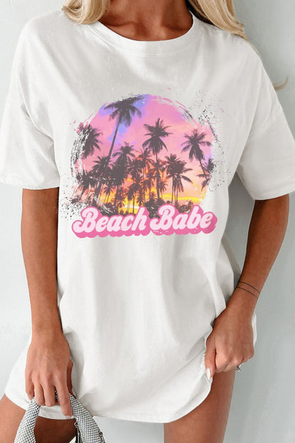 Graphic Round Neck Half Sleeve T-Shirt White