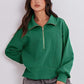 Half Zip Up Collared Sweatshirts