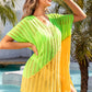 Slit Color Block V-Neck Cover Up