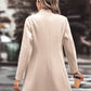 Collared Neck Long Sleeve Longline Coat