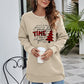 Christmas Tree Graphic Drop Shoulder Sweatshirt