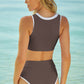 Contrast Trim Two-Piece Swimsuit