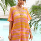 Tassel Openwork Striped V-Neck Cover Up