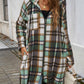 Devine Plaid Zip Up Hooded Coat