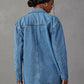 Collared Neck Long Sleeve Denim Jacket