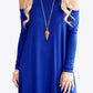 Cold-Shoulder Long Sleeve Round Neck Dress