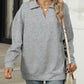 Johnny Collar Long Sleeve Sweatshirt