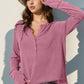 Double Take Full Size Notched Thumbhole Long Sleeve T-Shirt