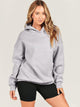 Dropped Shoulder Long Sleeve Hoodie Light Gray