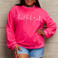 Simply Love Full Size Letter Graphic Long Sleeve Sweatshirt