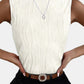 Textured Mock Neck Tank