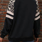 Leopard Round Neck Long Sleeve Sweatshirt