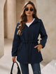 Ivy Lane Outdoor Waterproof Long Sleeve Hooded Windbreaker Navy