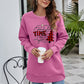 Christmas Tree Graphic Drop Shoulder Sweatshirt