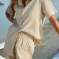 Button Up Half Sleeve Top and Shorts Set