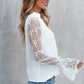 Mock Neck Flounce Sleeve Blouse