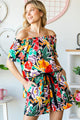 Cotton Bleu by Nu Label Floral Off-Shoulder Top Black Combo