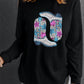 Boots Round Neck Long Sleeve Sweatshirt