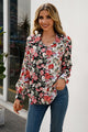 Ivy Lane Floral Print Collared Neck Long Sleeve Shirt Floral