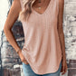 Eyelet V-Neck Wide Strap Tank