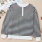 Striped Dropped Shoulder Long Sleeve Sweatshirt