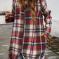 Devine Plaid Zip Up Hooded Coat