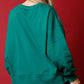 Slit Sequin Round Neck Sweatshirt