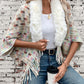 Fringe Fuzzy Open Front Poncho