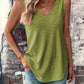 Eyelet V-Neck Wide Strap Tank