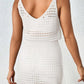 Openwork V-Neck Sleeveless Cover Up Dress