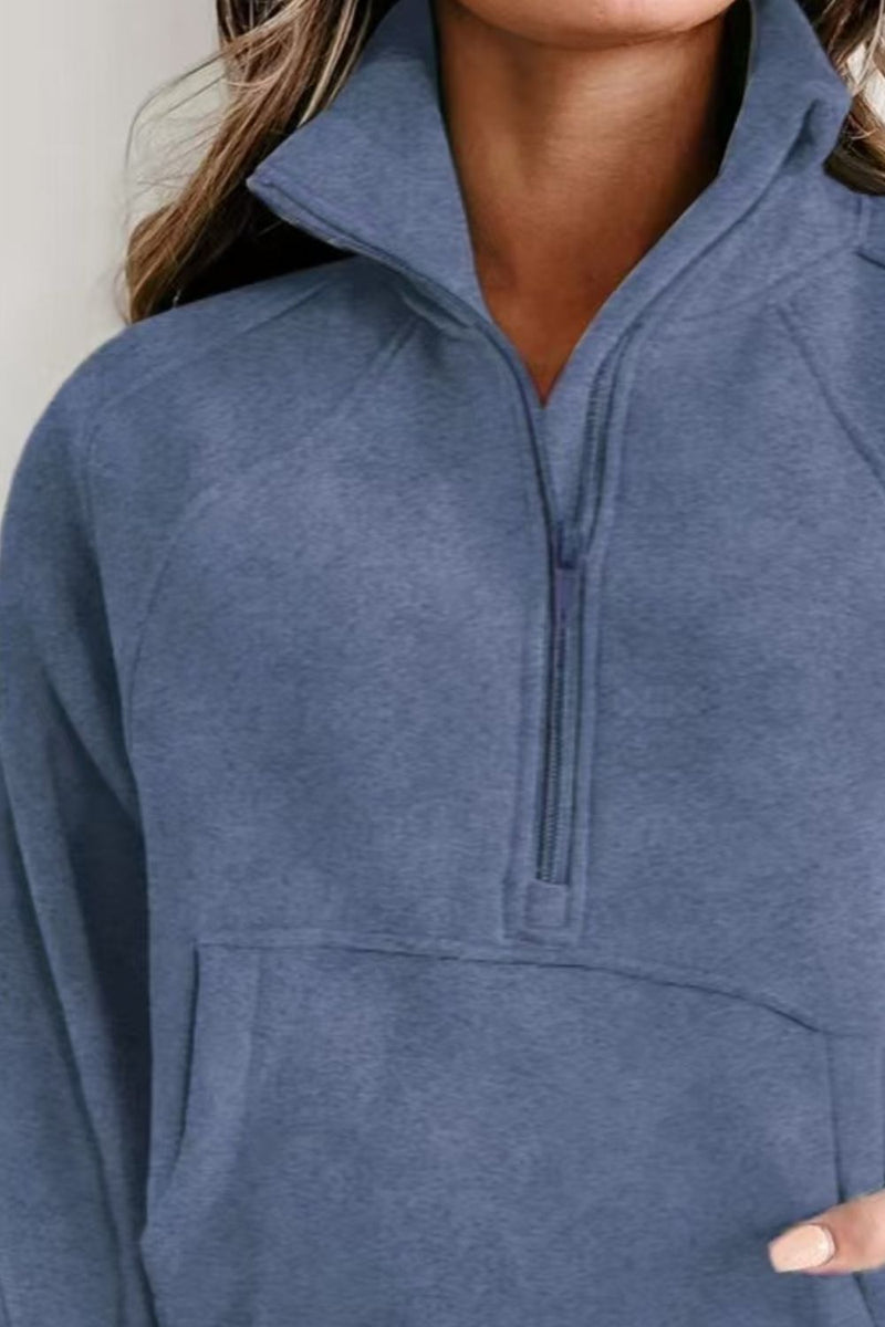 Half Zip Long Sleeve Sweatshirt