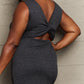 Sew In Love Full Size For The Night Fitted Sleeveless Midi Dress in Black