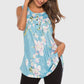 Flower Printed Round Neck Tank