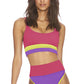 Color Block Spaghetti Strap Two-Piece Swim Set