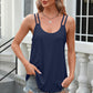 Eyelet Scoop Neck Spaghetti Strap Cami