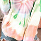 Drawstring Tie-Dye Long Sleeve Hoodie