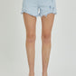 RISEN Full Size High Rise Distressed Detail Denim Shorts