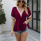 V-Neck Puff Sleeve Babydoll Top