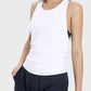 Round Neck Wide Strap Active Tank