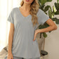 V-Neck Short Sleeve Top and Drawstring Shorts Lounge Set