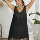 Tassel Scoop Neck Wide Strap Cover-Up