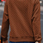 Texture Round Neck Long Sleeve Sweatshirt