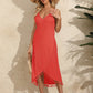 Backless Tassel Surplice Spaghetti Strap Cover Up Dress