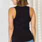 Zenana Ribbed Square Neck Racerback Tank