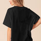 BiBi Sequin Bow Patch Short Sleeve T-Shirt