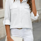 Button Up Pocketed Long Sleeve Shirt