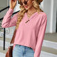 V-Neck Long Sleeve T-Shirt