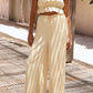 Ruffled Sleeveless Top and Wide Leg Pants Set