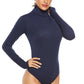 Ribbed Turtleneck Long Sleeve Bodysuit