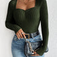 Honey Ribbed Long Sleeve T-Shirt